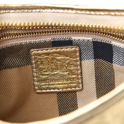 Burberry Metallic Calfskin Shoulder Bag Gold 5 of 10