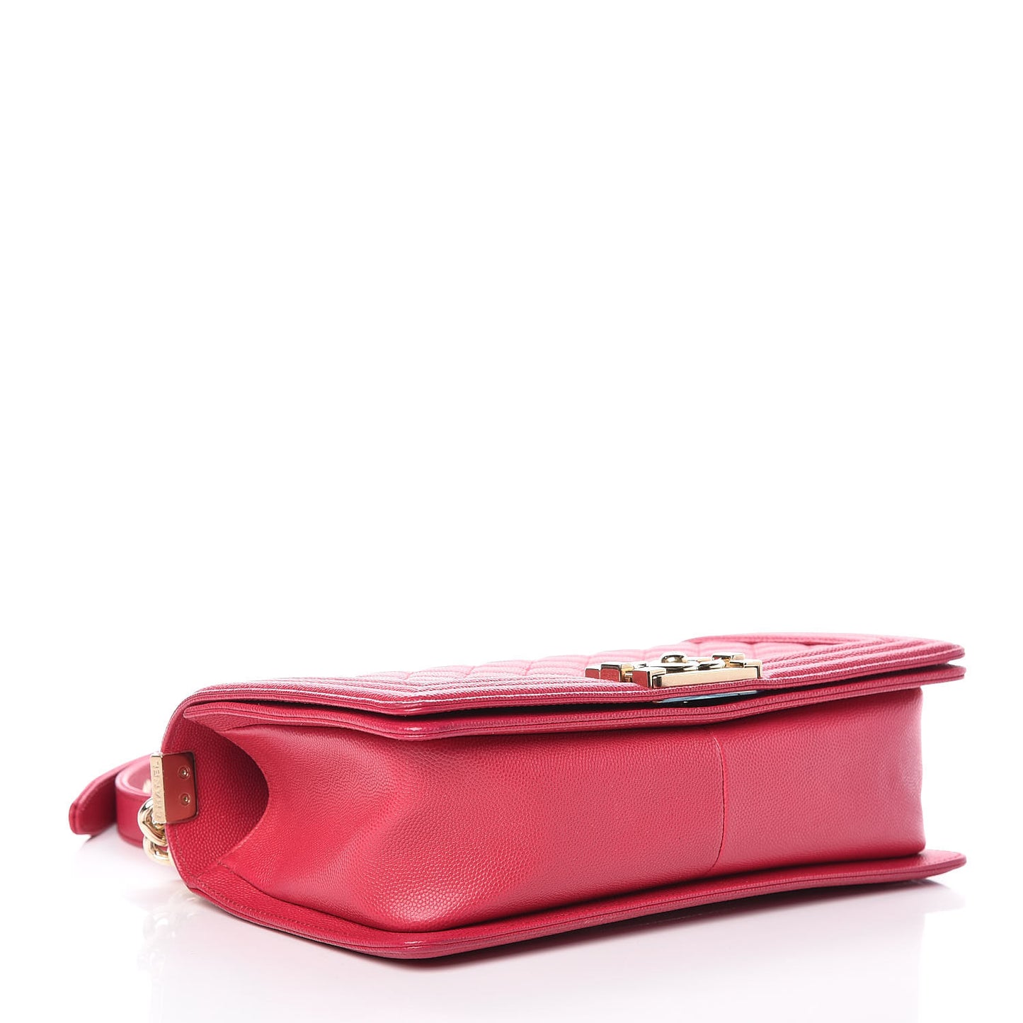 Caviar Quilted Medium Boy Flap Fuchsia