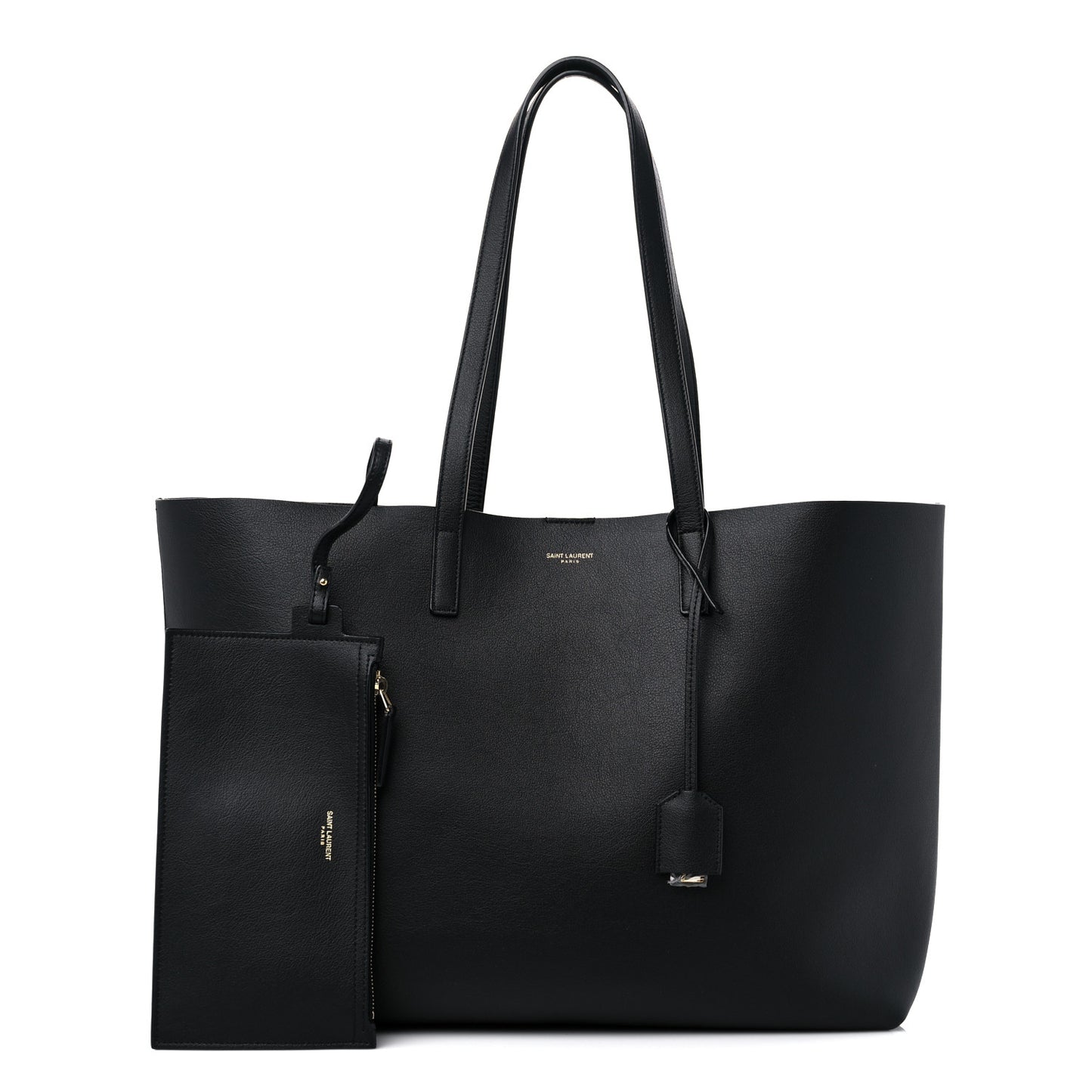Calfskin Large Shopping Tote Black