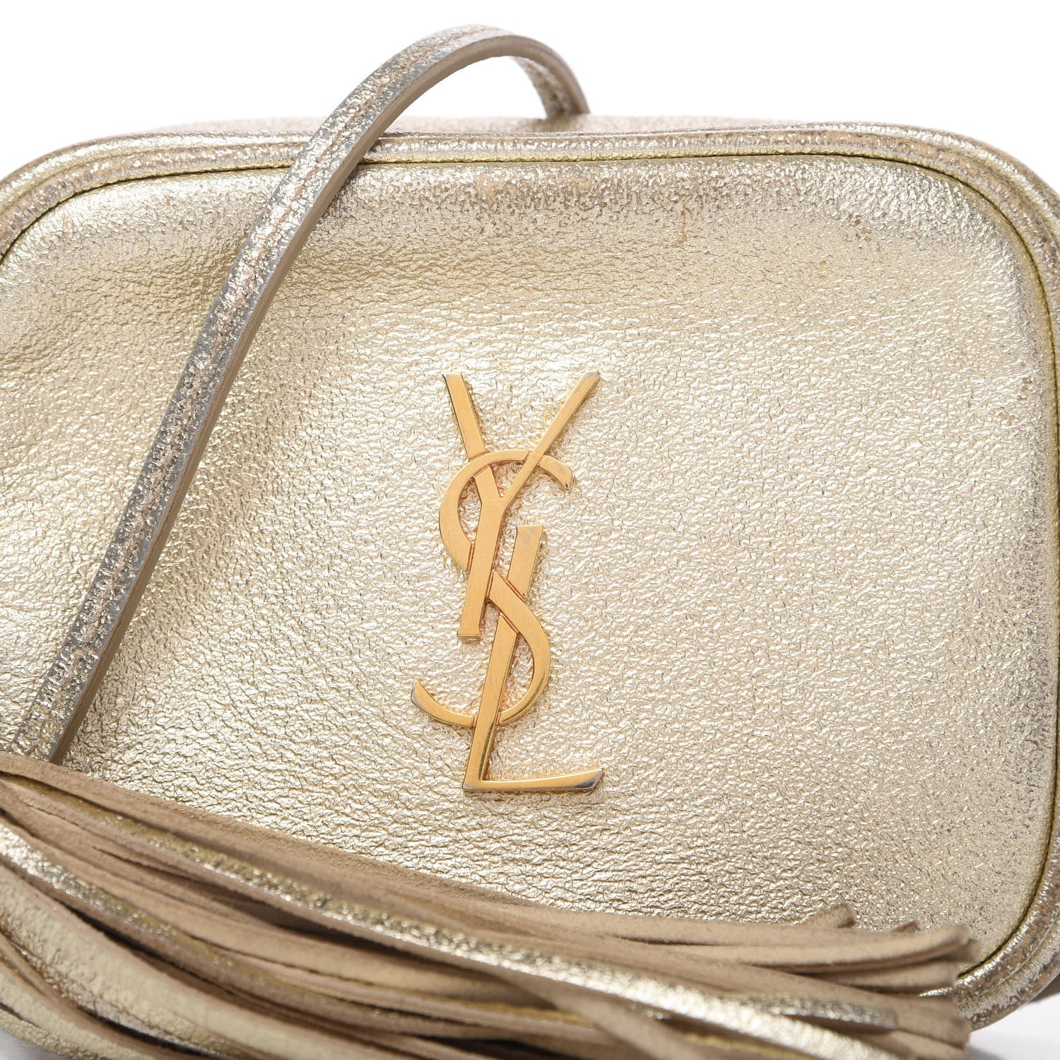 Saint Laurent Metallic Calfskin Monogram Blogger Bag Gold 10 of 10