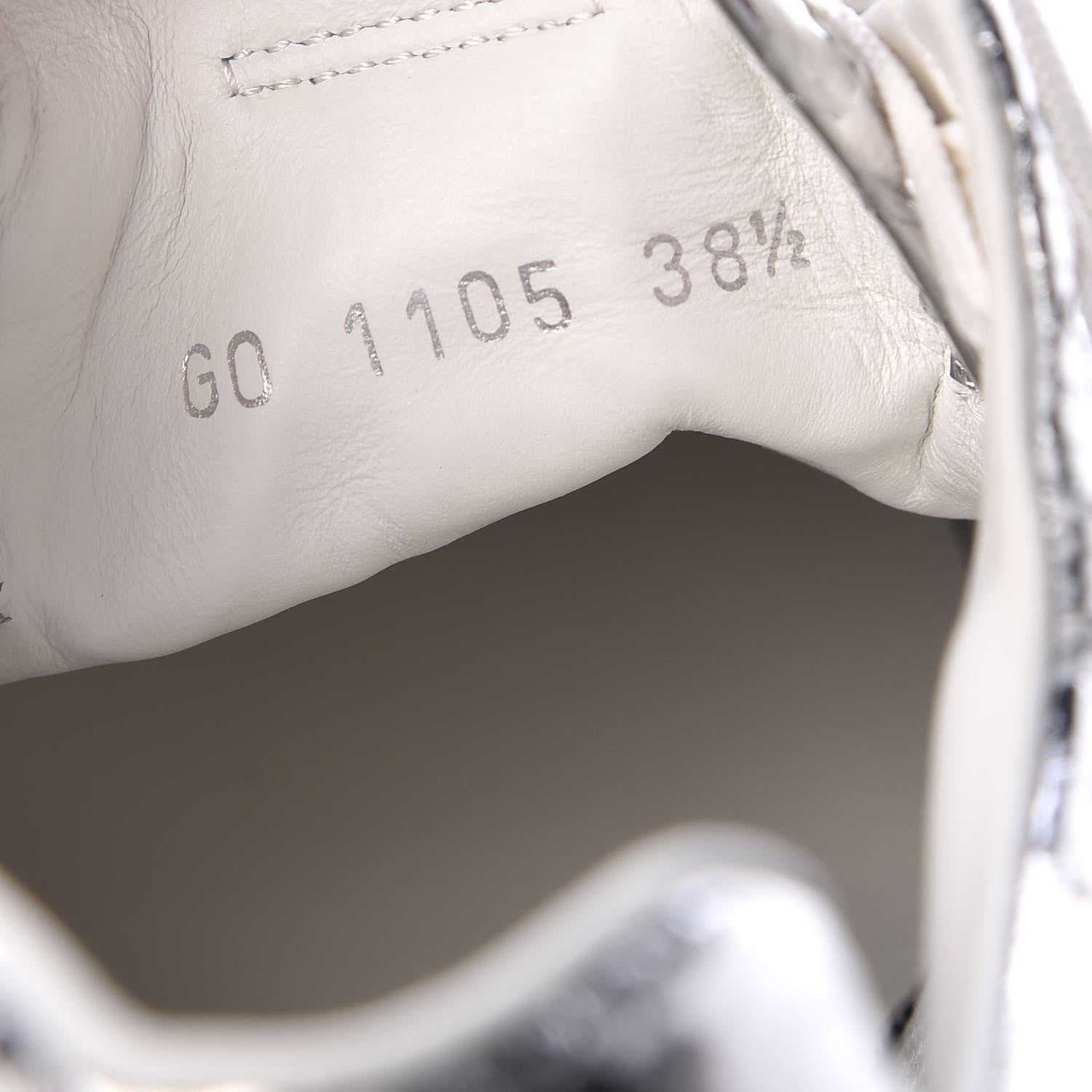 Louis Vuitton Metallic Python Run Away Sneakers 38.5 Silver 8 of 8