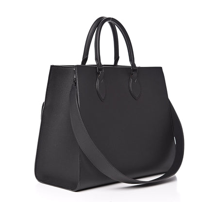 Louis Vuitton Soft Calfskin Lockme Tote MM Black 3 of 12