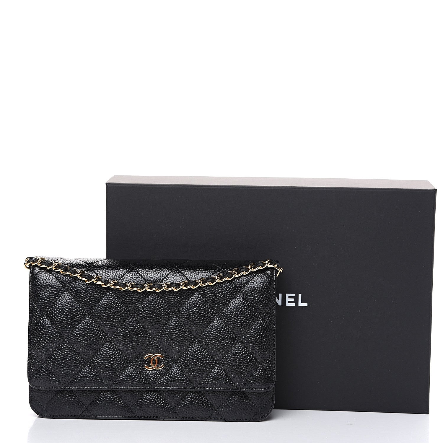 Chanel Caviar Quilted Wallet On Chain WOC Black 10 of 10