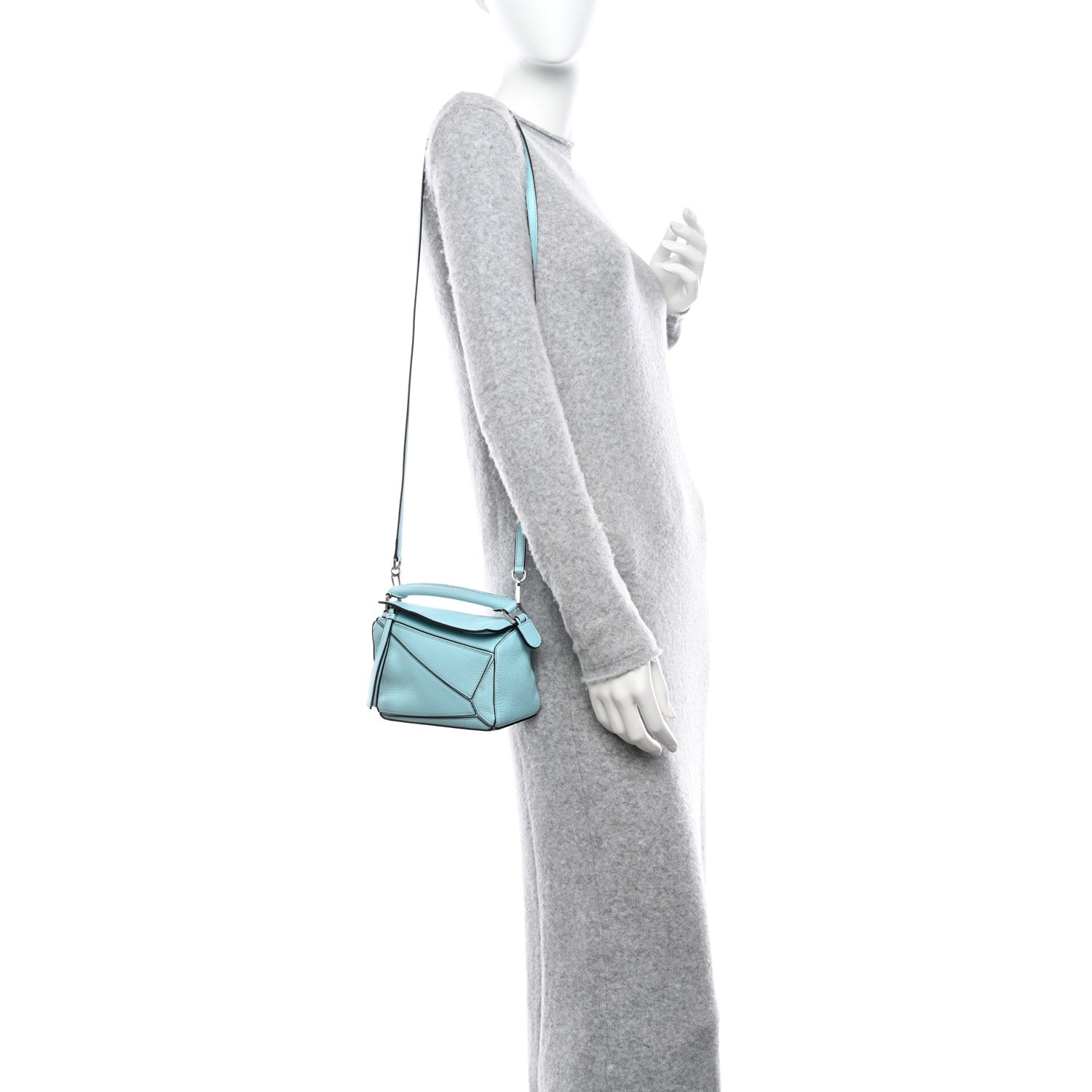 Loewe Calfskin Mini Puzzle Bag Light Blue 2 of 12