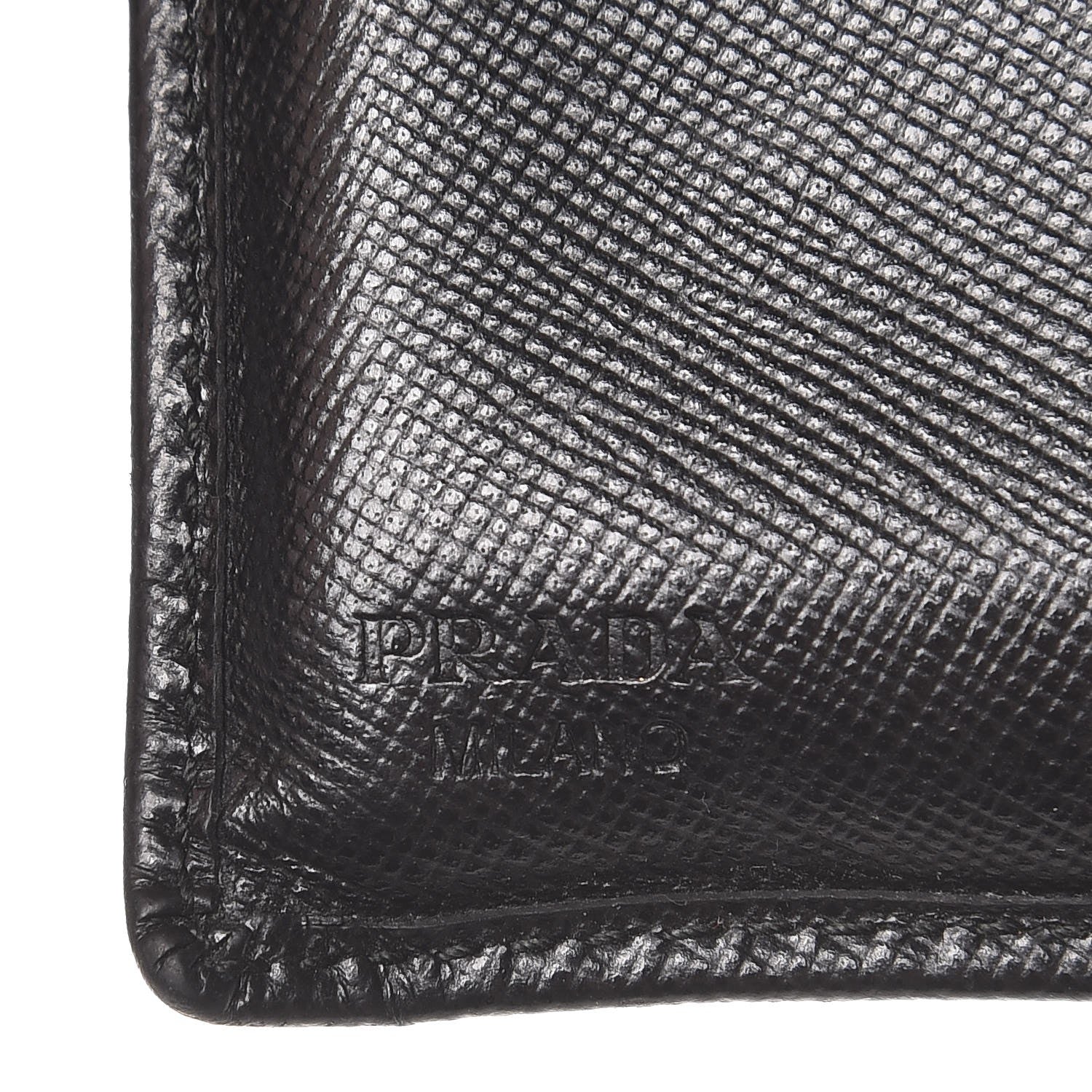 Prada Saffiano Flap Compact Wallet Nero Black 6 of 9