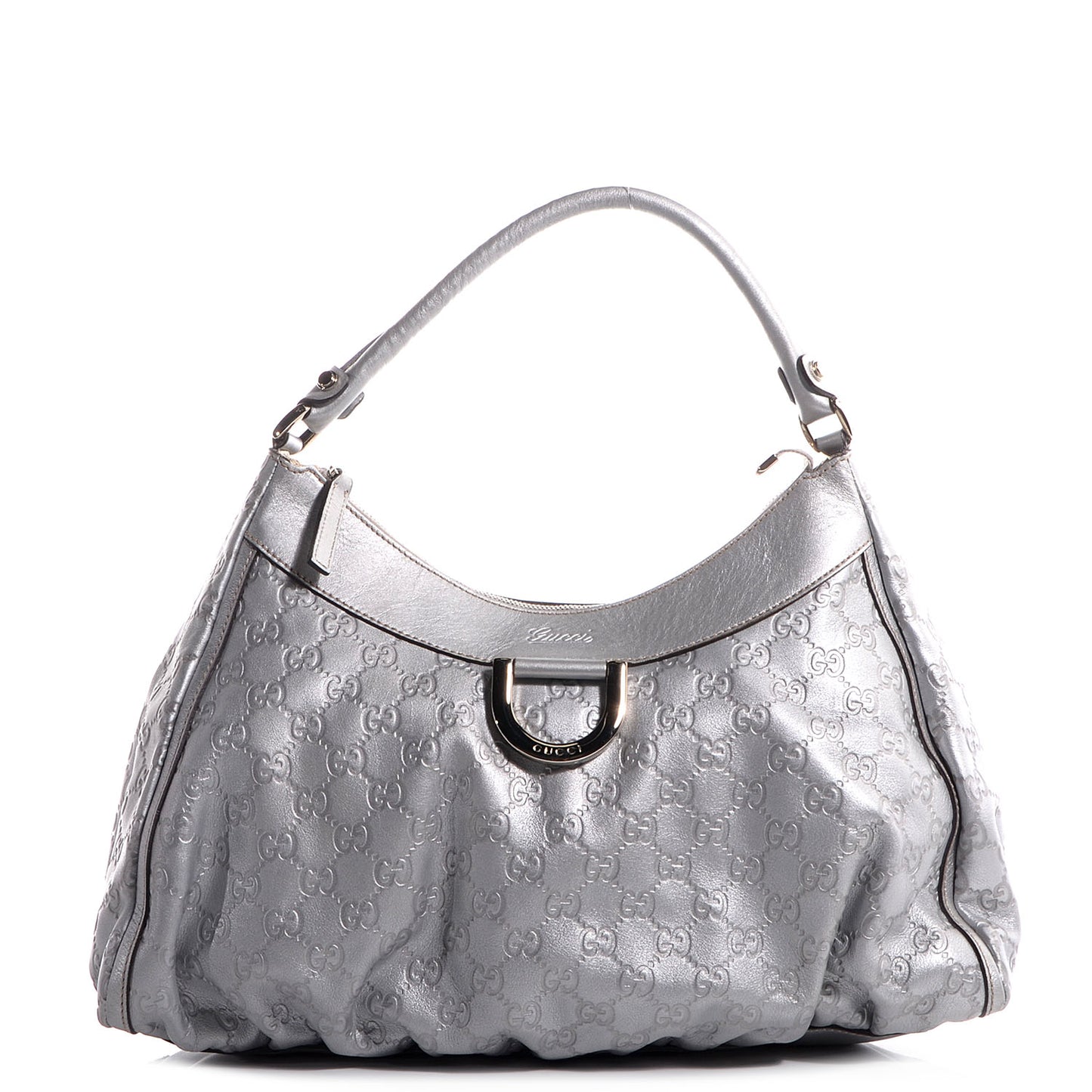 Guccissima Large D Gold Hobo Silver