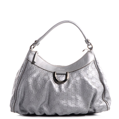 Gucci Guccissima Large D Gold Hobo Silver 1 of 8