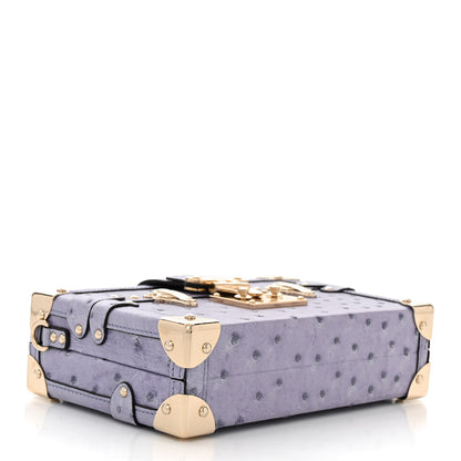 Louis Vuitton Ostrich Petite Malle Purple 4 of 10