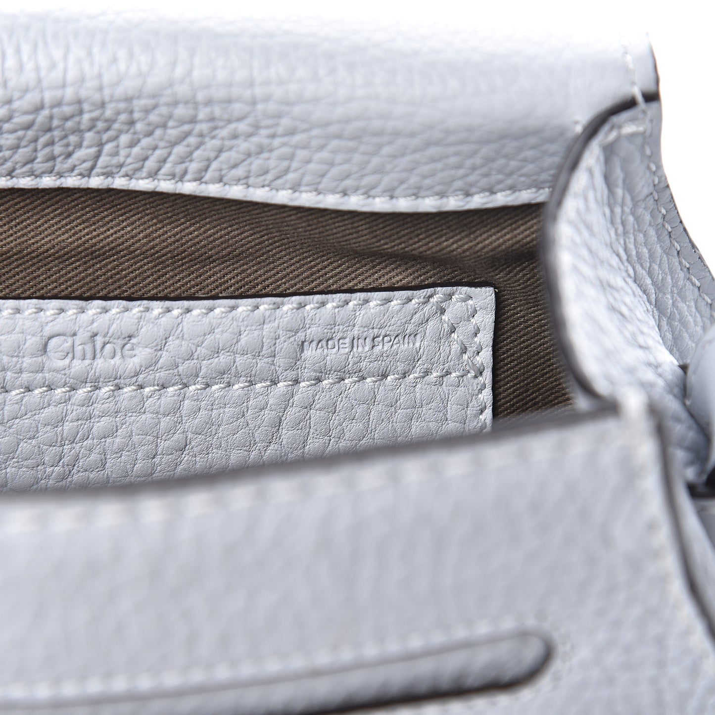 Calfskin Mini Marcie Round Crossbody Bag Airy Grey