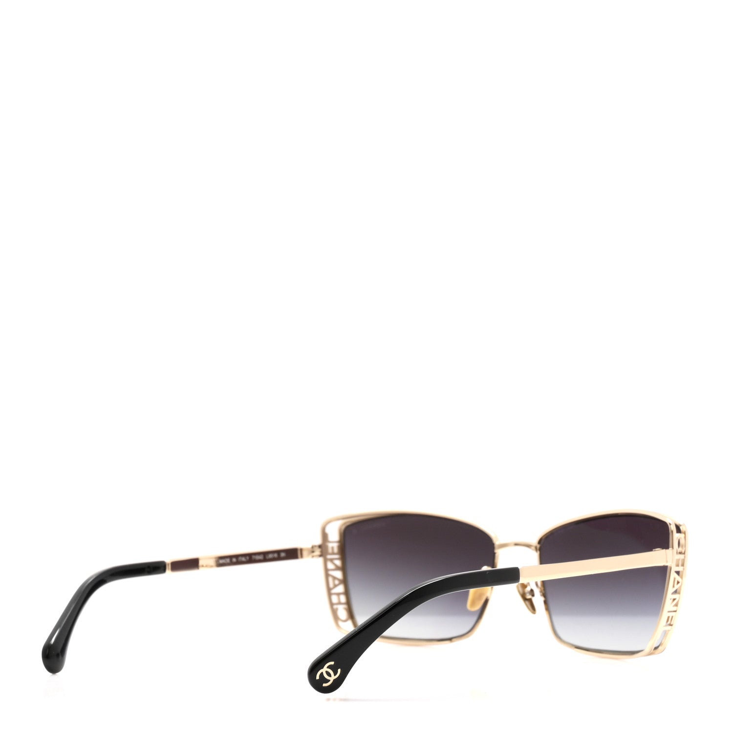 Chanel Metal Logo Square Sunglasses 71542 Black 4 of 7