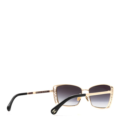 Chanel Metal Logo Square Sunglasses 71542 Black 4 of 7