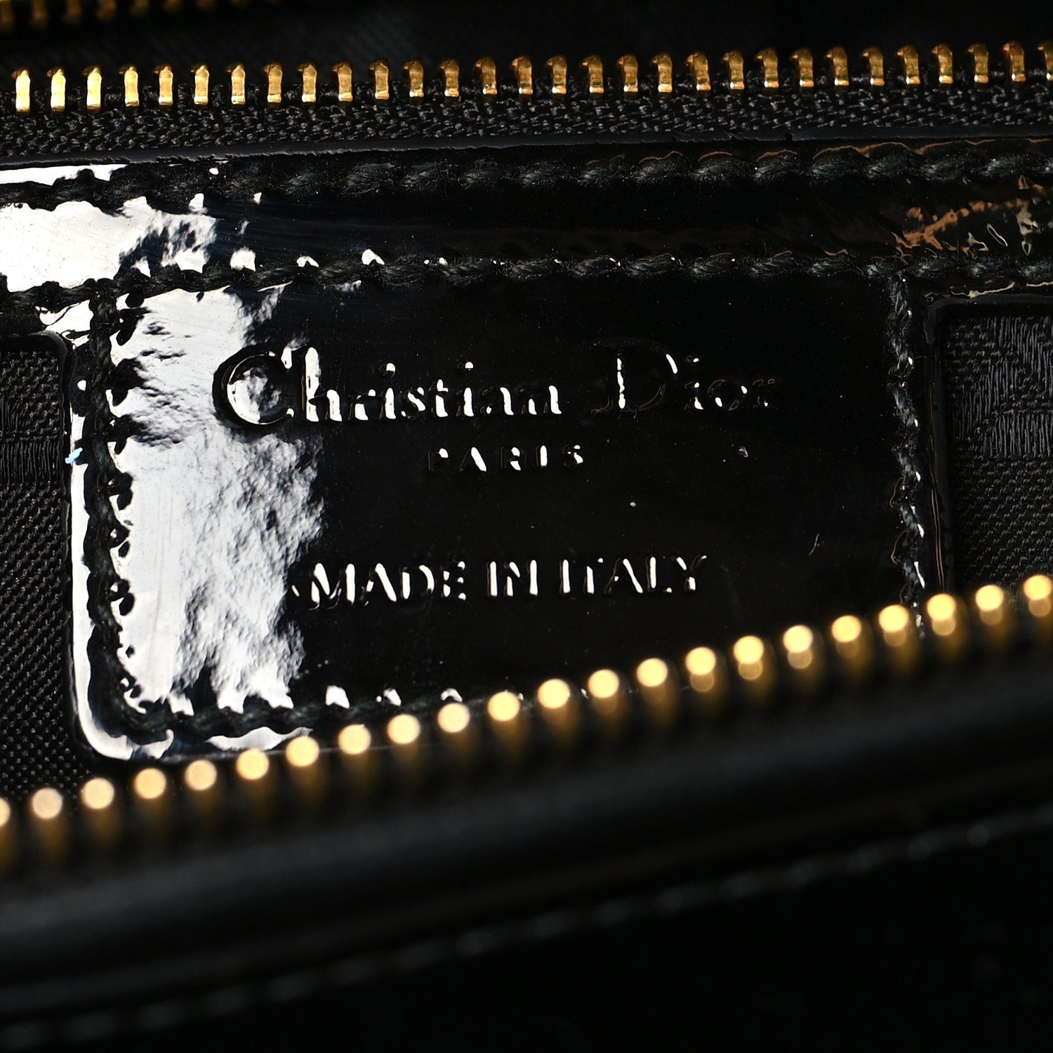 Christian Dior Patent Cannage Large Lady Dior Black 6 of 13