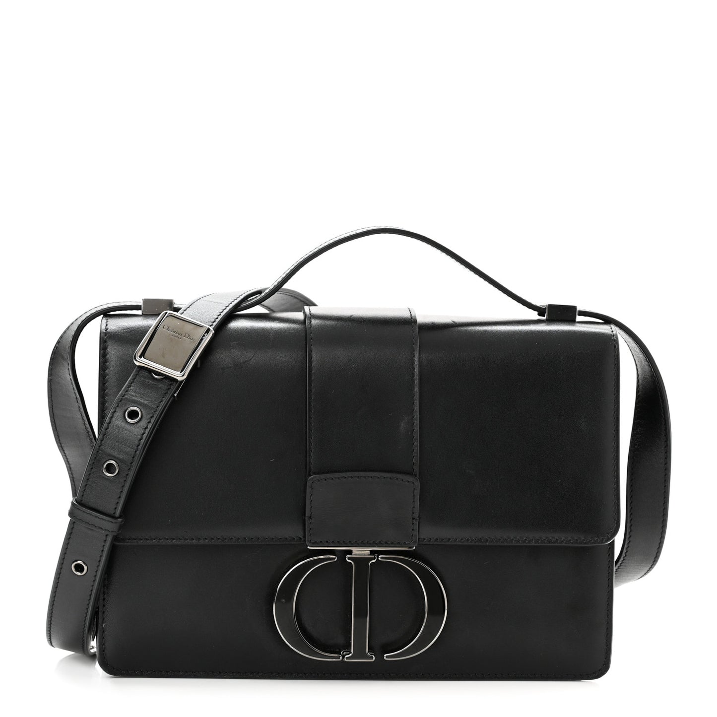 30 Montaigne Flap Bag Black
