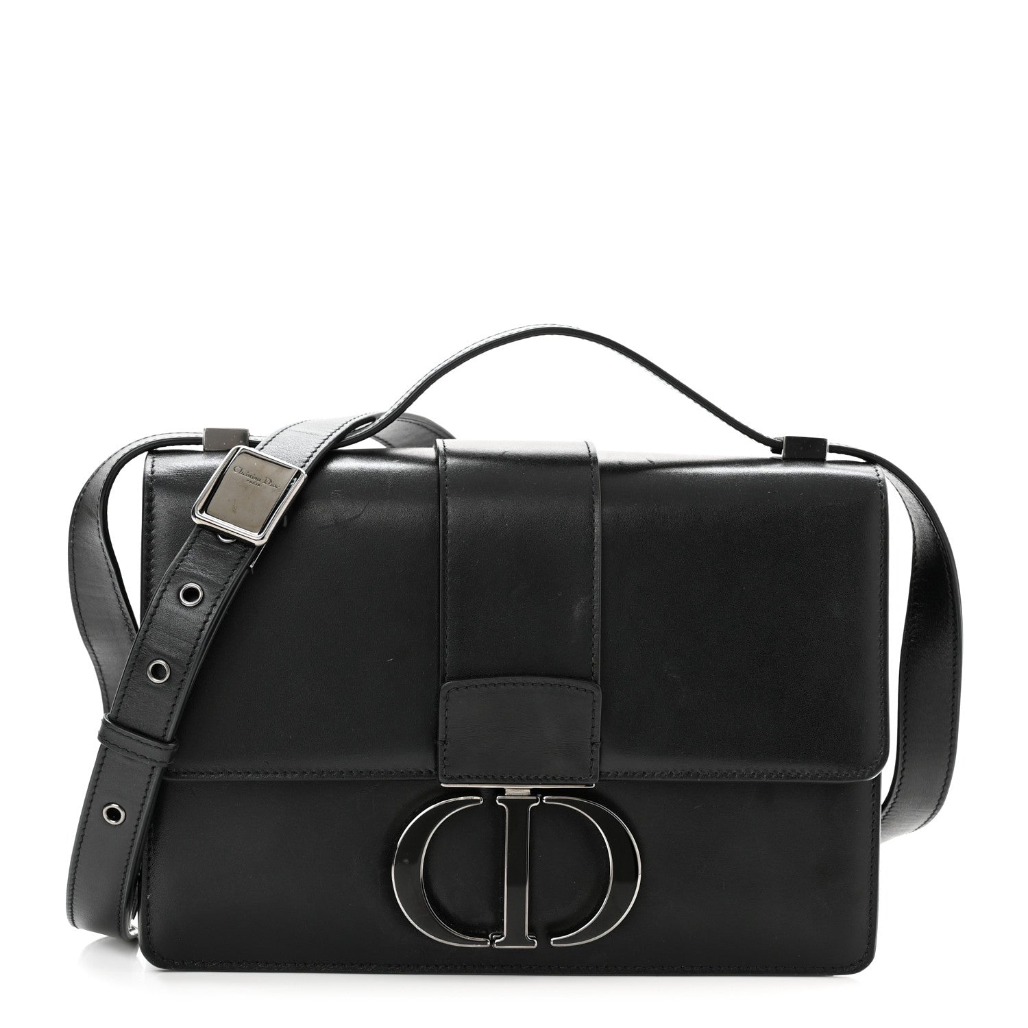 Christian Dior 30 Montaigne Flap Bag Black 1 of 12