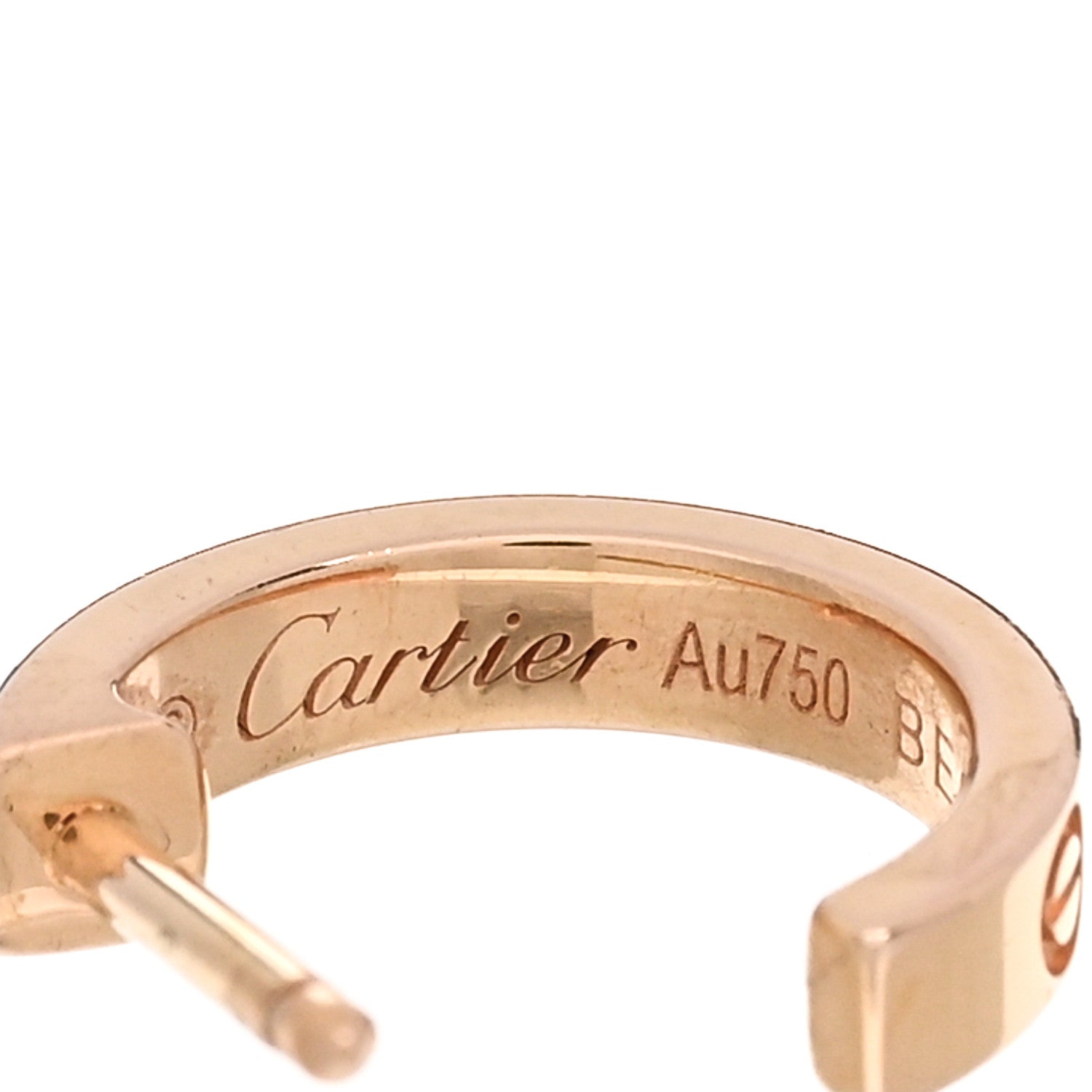 Cartier 18K Pink Gold Small LOVE Hoop Earrings 4 of 5