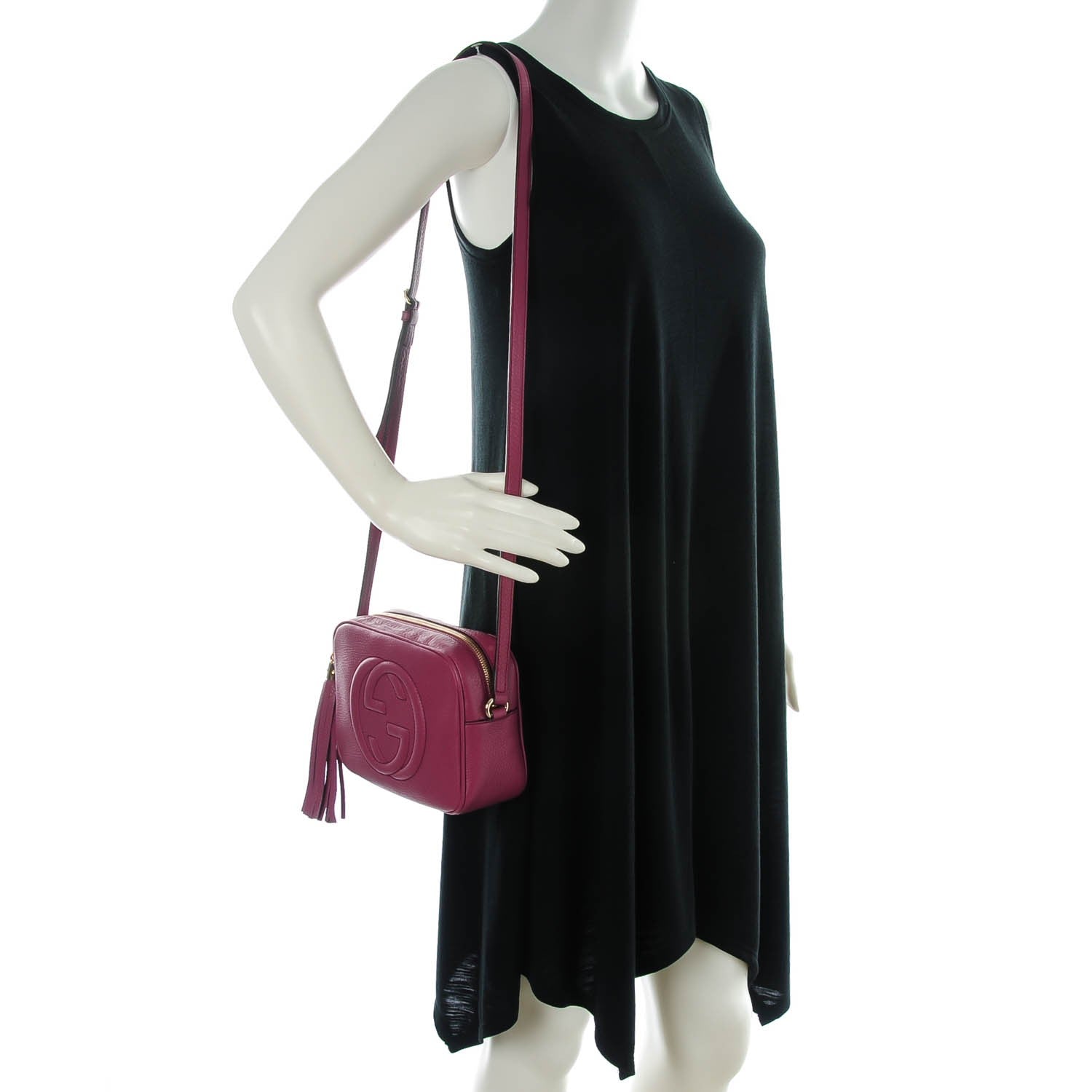 Gucci Pebbled Calfskin Small Soho Disco Bag Peonia Flower 2 of 7