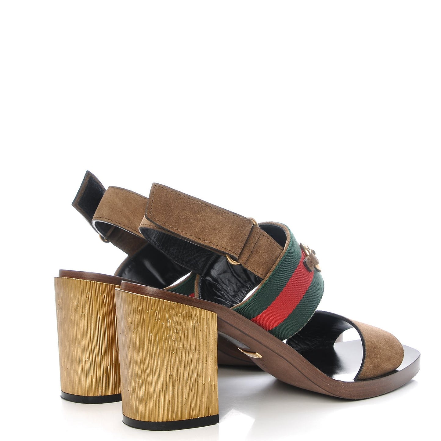 Suede Querelle Web Sandals 37 Marron Glace