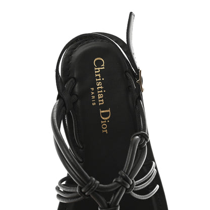 Christian Dior Lambskin Dioriviera D-Sand Sandals 36 Black 8 of 10