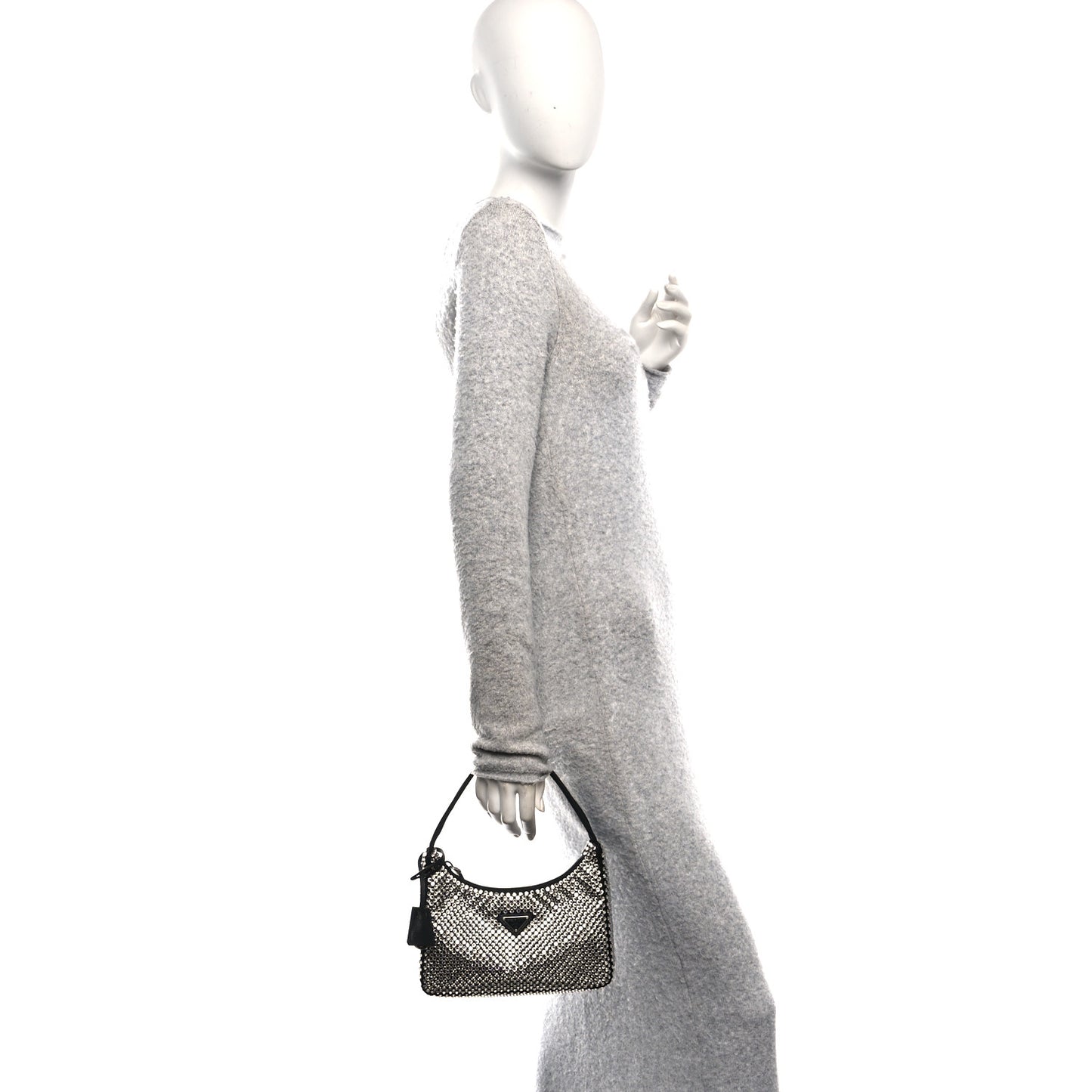 Satin Crystal Mini Re-Edition 2000 Bag Cristal