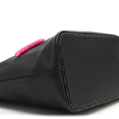 Louis Vuitton Calfskin Monogram Teddy Neverfull MM Black 9 of 10