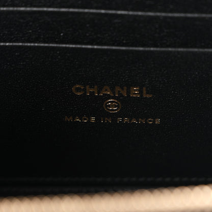 Chanel Lambskin Quilted Enamel Coco Casino Small Vanity Case With Chain Black 6 of 10