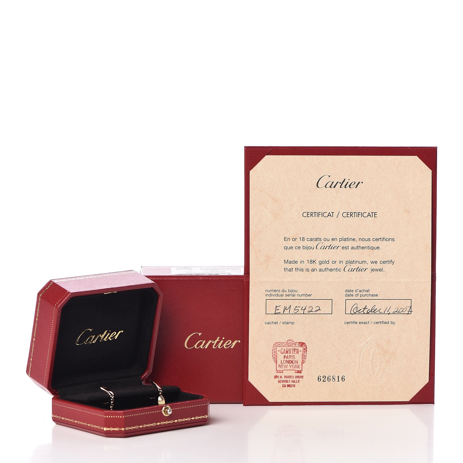 Cartier 18K Pink Gold Mon Amour Heart Drop Earrings 6 of 6