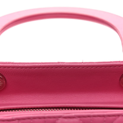 Christian Dior Lambskin Cannage Medium Lady Dior Pink 10 of 10