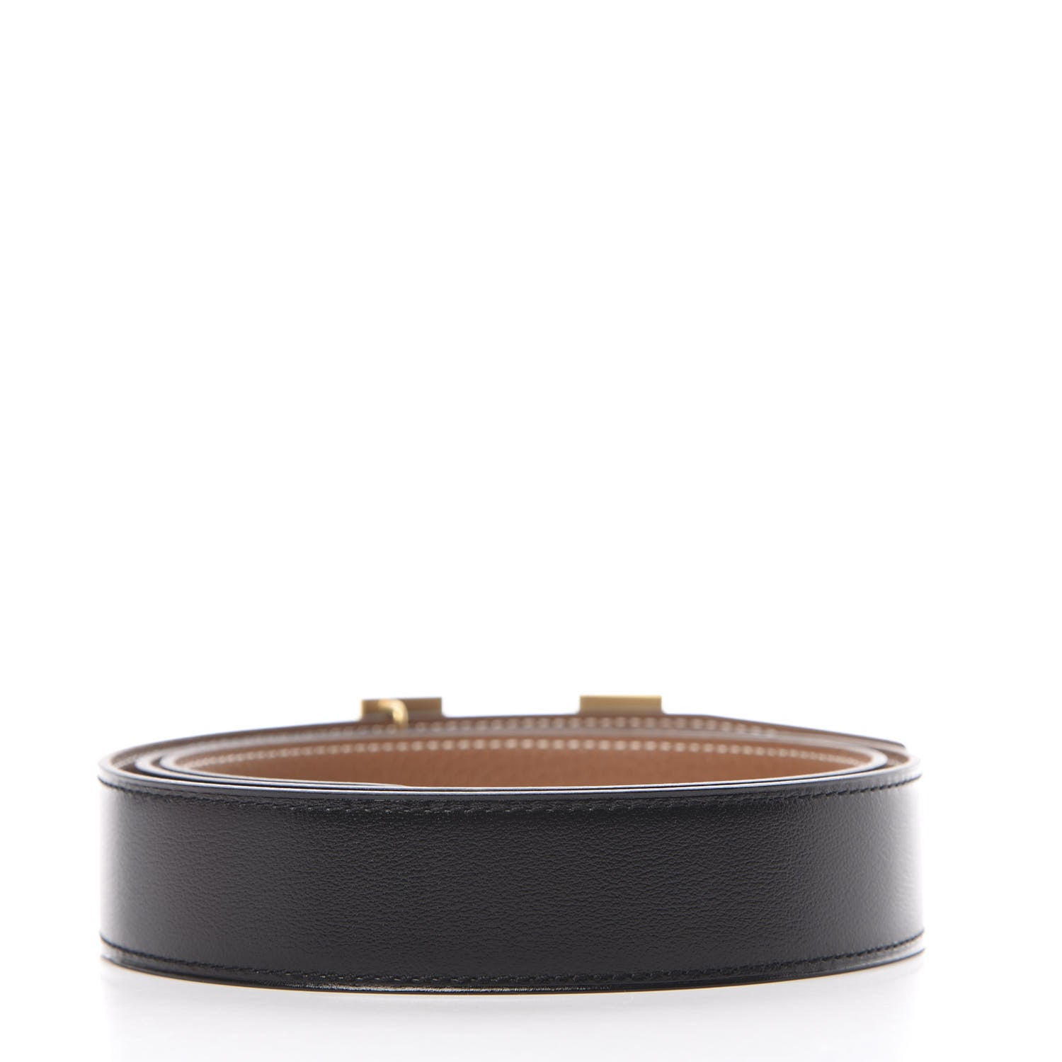 Hermes 32mm H Belt 95 Black Gold 2 of 6