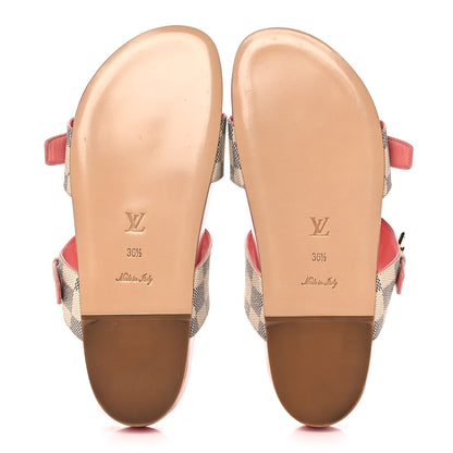 Louis Vuitton Damier Azur Bom Dia Flat Mules 36.5 Rose Clair 5 of 8