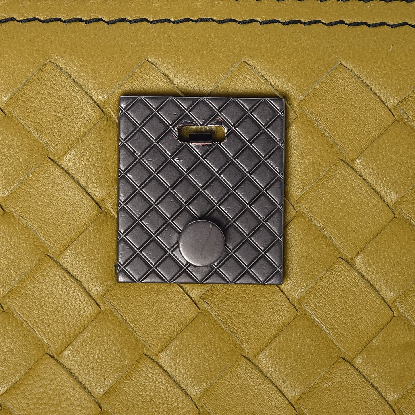 Nappa Intrecciato Chain Wallet Luteous