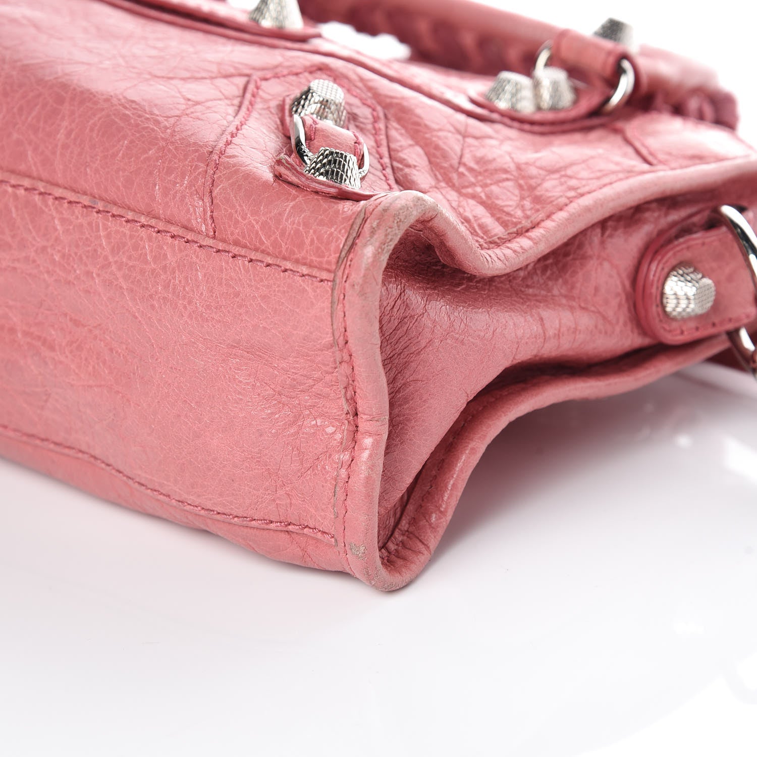 Balenciaga Agneau Giant 12 Silver Hardware Mini City Rose Bombon Raspberry 6 of 10