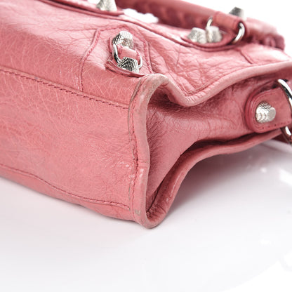 Balenciaga Agneau Giant 12 Silver Hardware Mini City Rose Bombon Raspberry 6 of 10