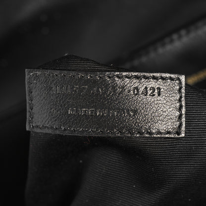 Saint Laurent Calfskin Y Quilted Monogram Large Loulou Chain Satchel Black 8 of 13