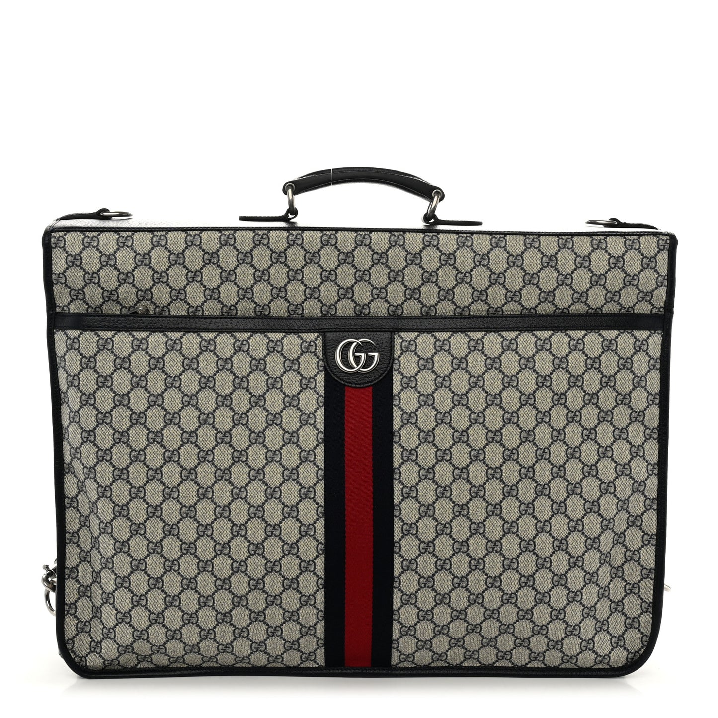 GG Supreme Monogram Web Savoy Garment Bag Beige Blue