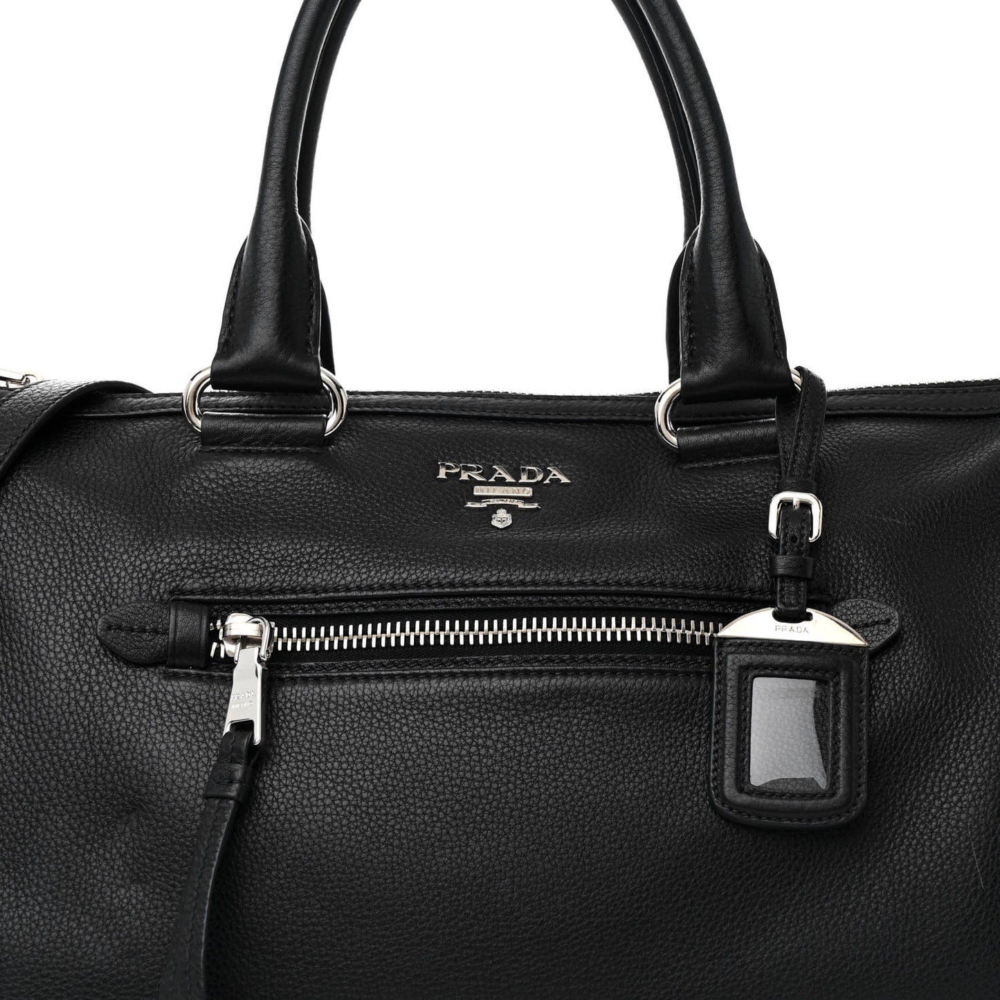 Vitello Phenix Shopping Satchel Black