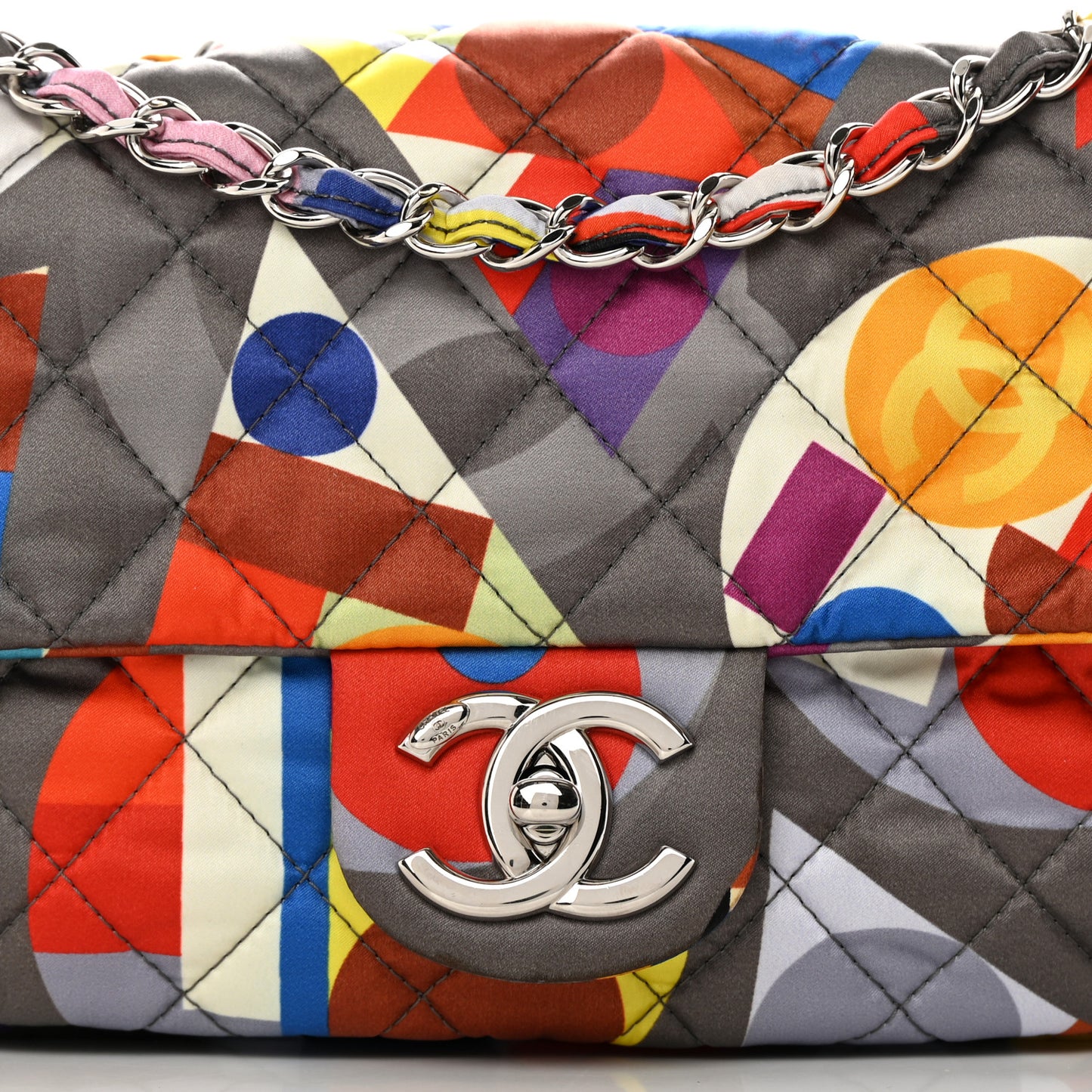 Nylon Printed Small Coco Color Flap Multicolor
