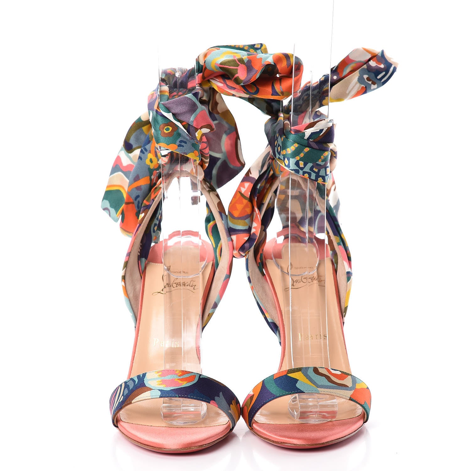 Christian Louboutin Satin Du Desert 100 Sandal 39.5 Charlotte 2 of 8