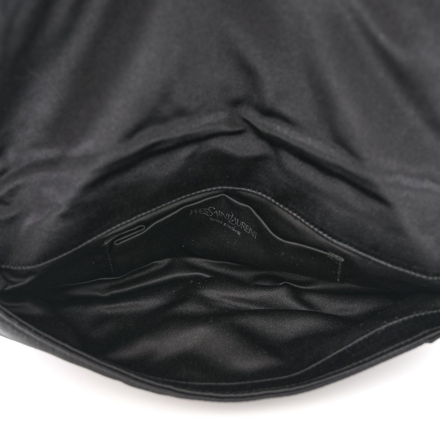 Satin Jeweled Clutch Black Silver