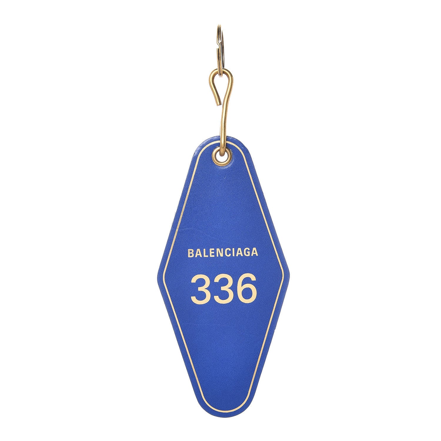 Balenciaga Calfskin Hotel Diamond Key Ring Bleu 1 of 3