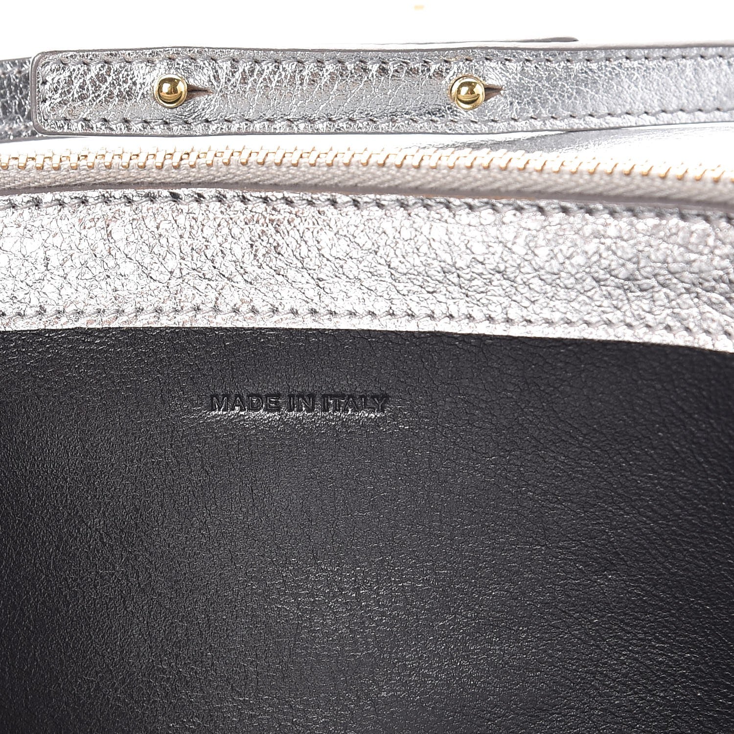 Saint Laurent Metallic Calfskin Monogram Chain Wallet Argento 7 of 8