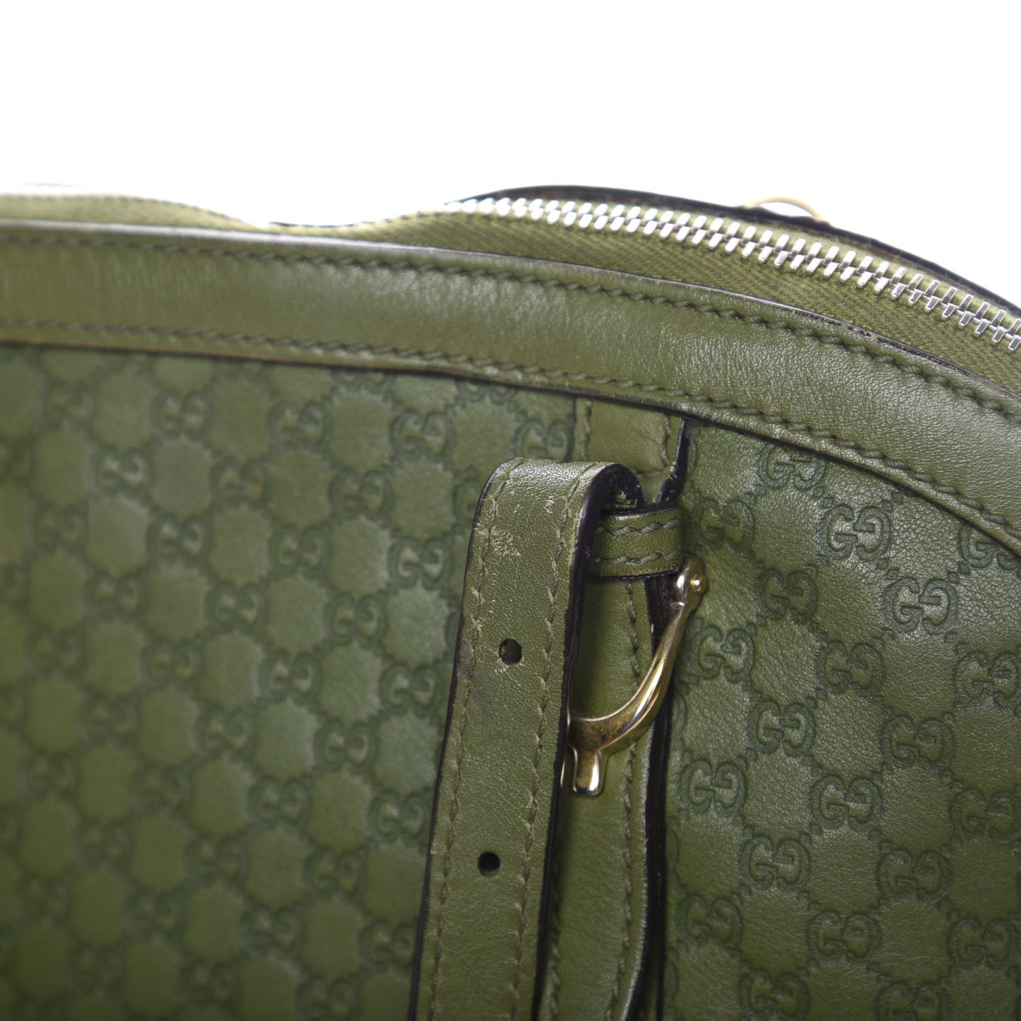 Microguccissima Small Nice Top Handle Dome Bag Green