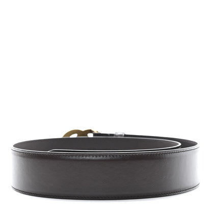 Gucci Plutone Calfskin Geometric Double G 40mm Belt 80 32 Brown 2 of 4