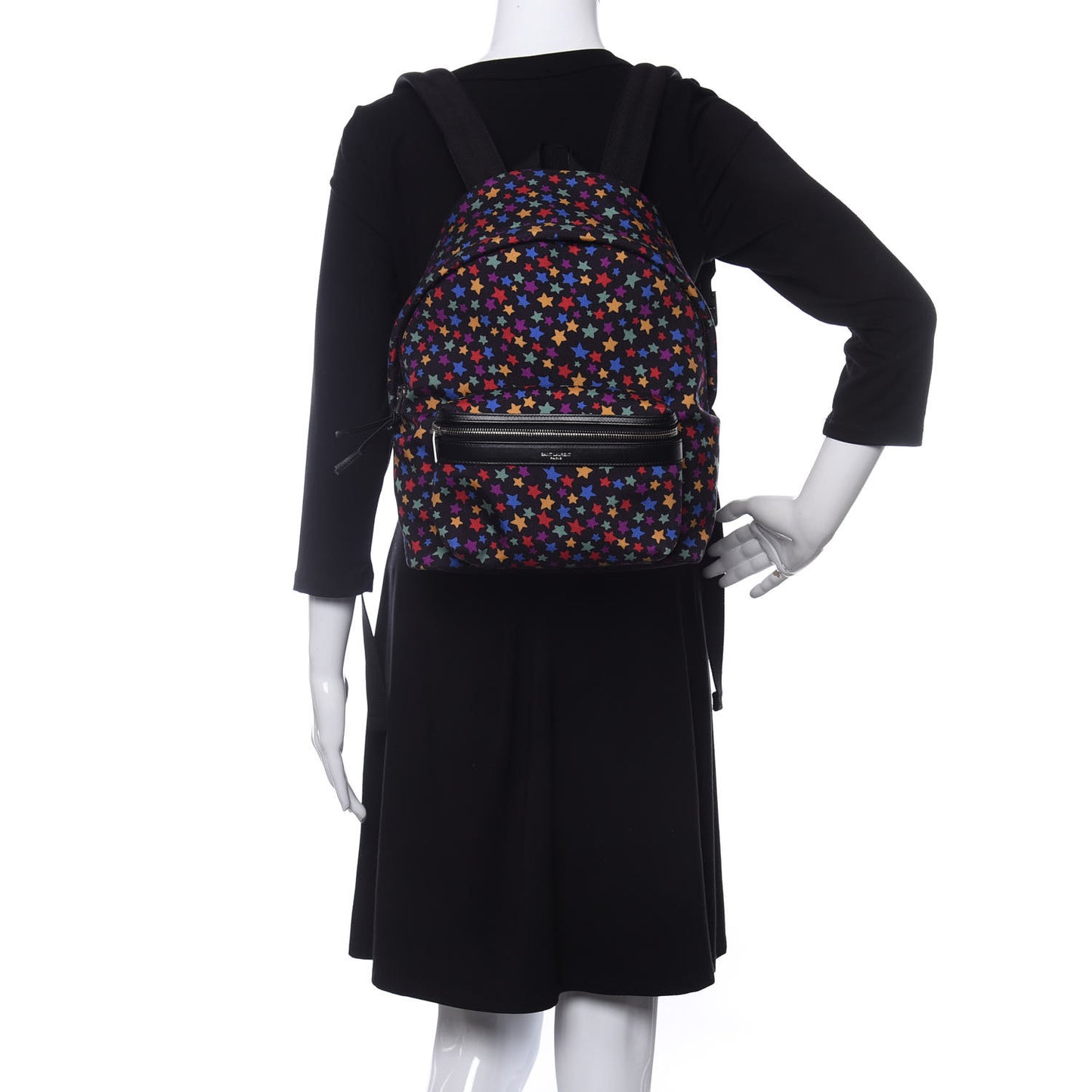 Canvas Star Print Mini City Backpack Multicolor