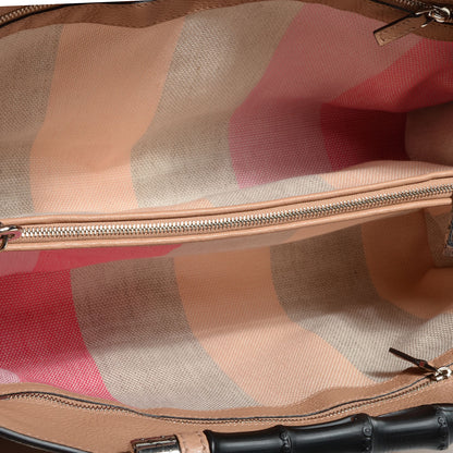 Gucci Calfskin Medium Bamboo Daily Shopper Camelia 5 of 7