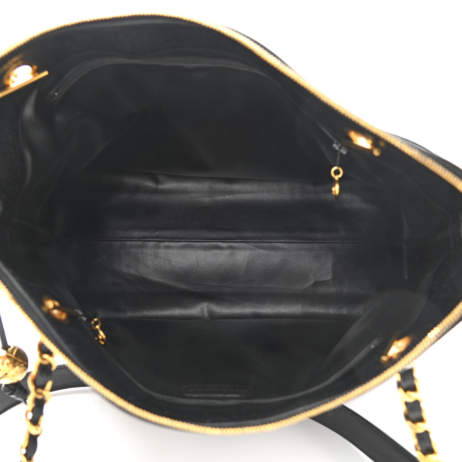 Chanel Caviar Large CC Shoulder Bag Black 5 of 10