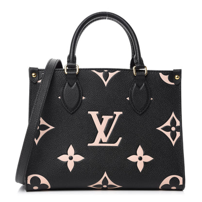 Louis Vuitton Empreinte Monogram Giant Onthego PM Black Beige 1 of 10