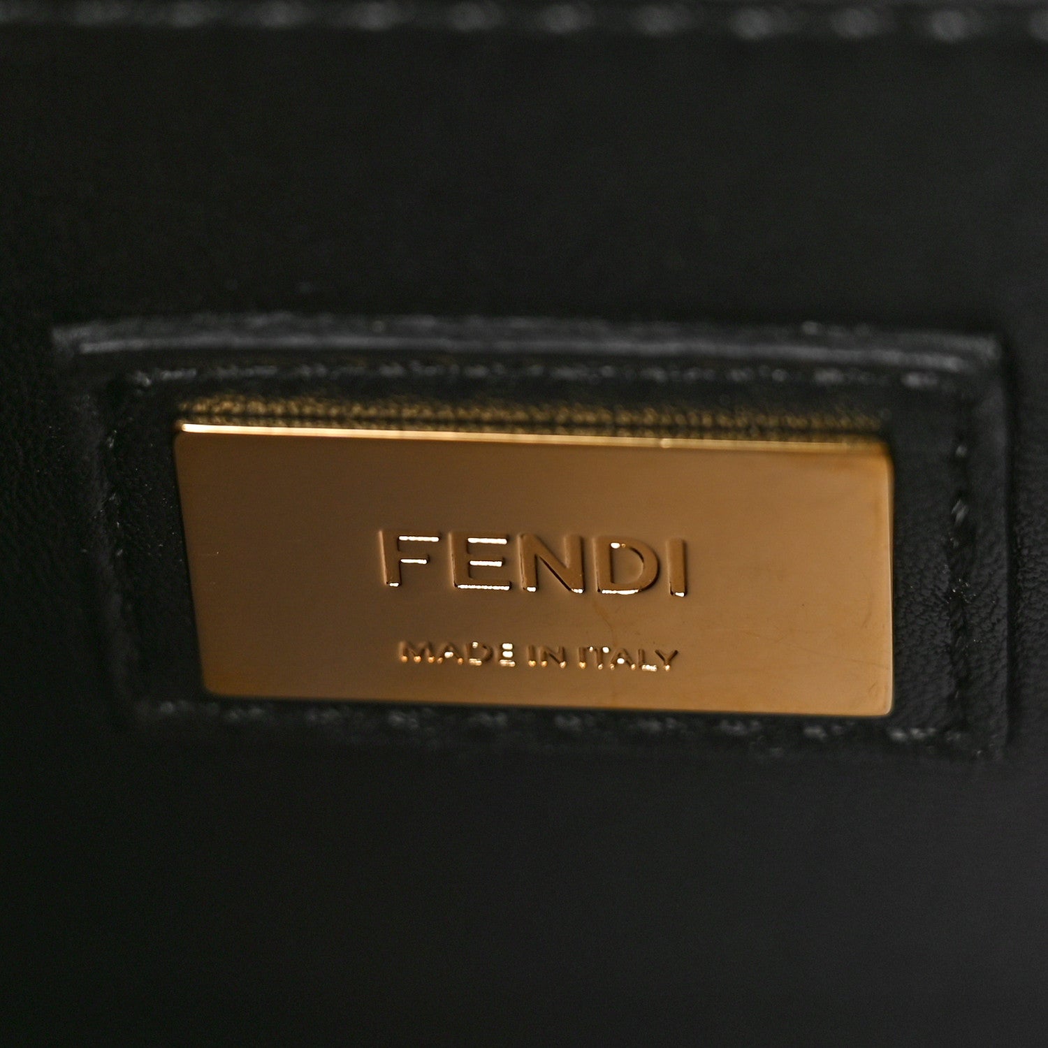 Fendi Vitello Seta Shiny Nappa Medium Peekaboo Iconic Satchel Black 6 of 8