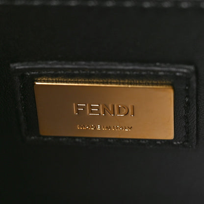 Fendi Vitello Seta Shiny Nappa Medium Peekaboo Iconic Satchel Black 6 of 8