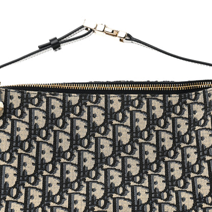 Christian Dior Oblique Medium Diortravel Nomad Pouch Blue 8 of 11