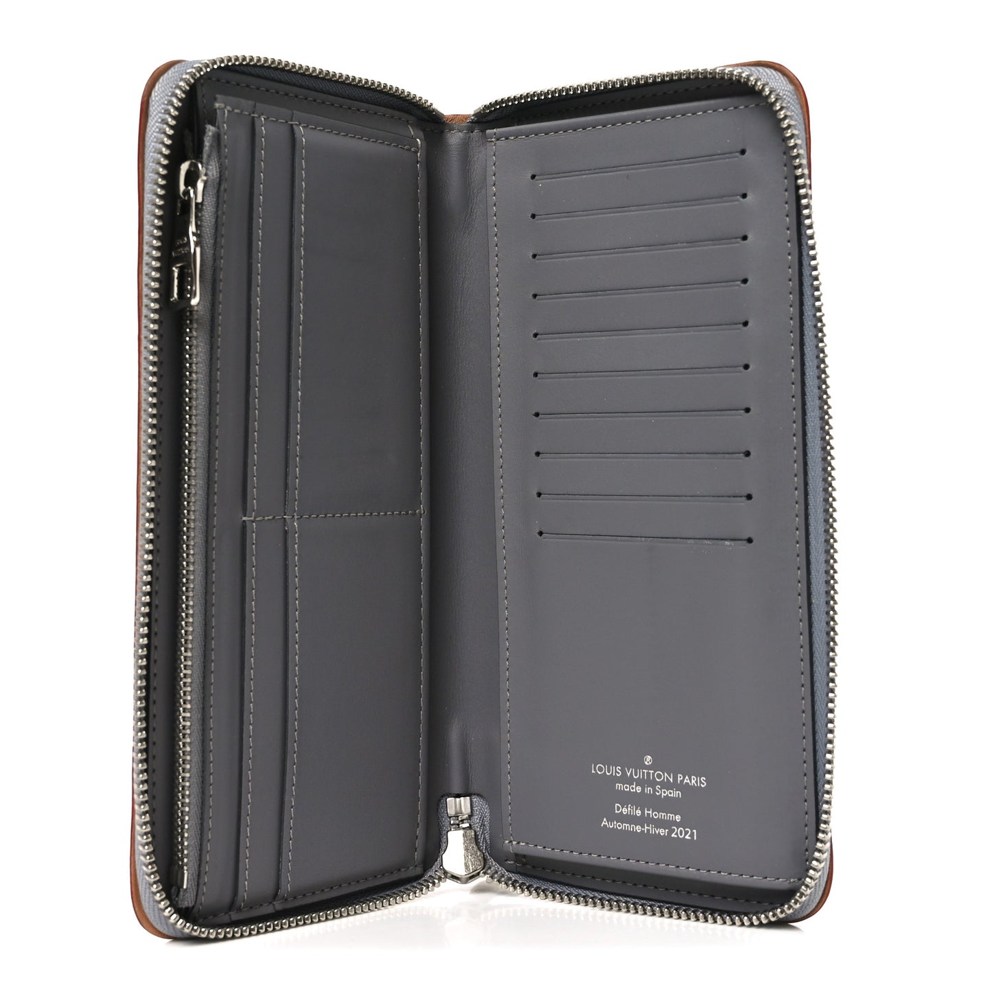 Monogram Mirror Zippy Wallet Silver